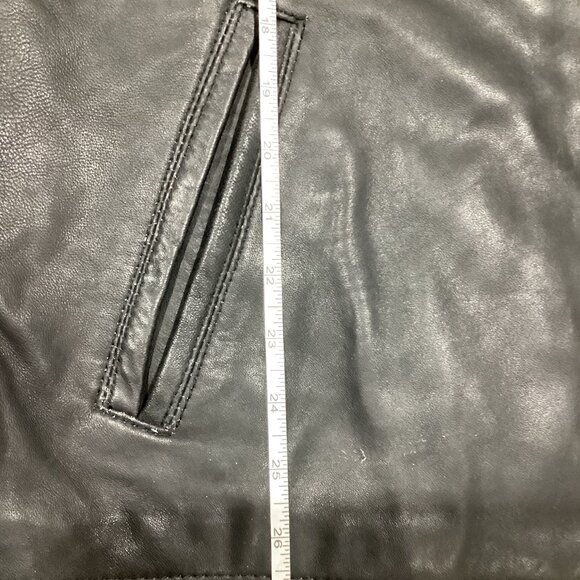 Chaps Ralph Lauren Black Leather Zip Jacket – Men’s - Picture 6 of 6